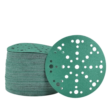 Legit Grit 6 inch Sand paper Disc, 49-Hole, 60 Grit, 100PK LG6-4960-100